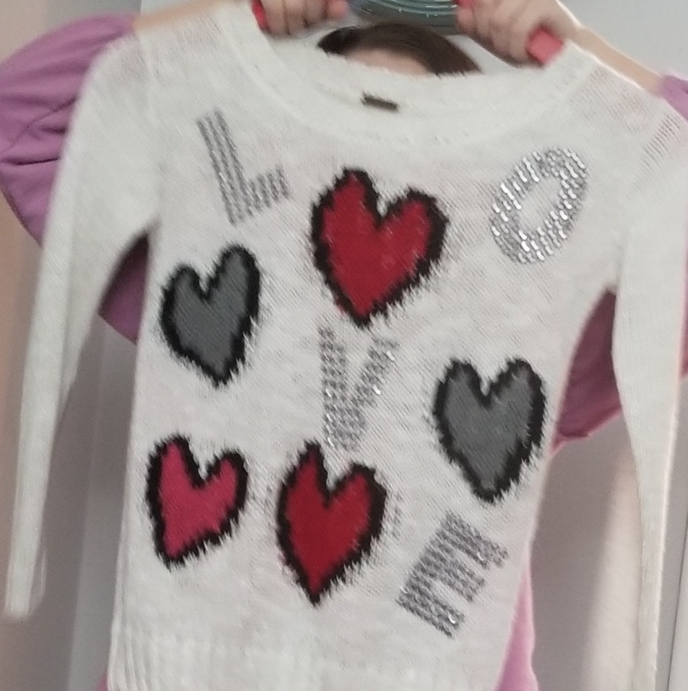 LOVE Sweater and Heart Leggings Size 10